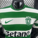 Camisa Sporting Home 25/26 - Verde e Branca - Versão Jogador