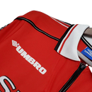 Camisa Manchester United Retrô Manga Longa Umbro 1998/99 Vermelha