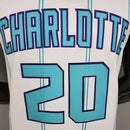 Camisa Regata Charlotte Hornets Branca e Azul - Nike Jordan - Masculina