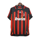 Camisa Retrô Milan I Home 2006/07 Masculino Vermelho e Preto