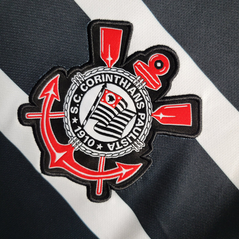 Camisa Corinthians Fora 14/15 - Versão Retrô Preta e Branca