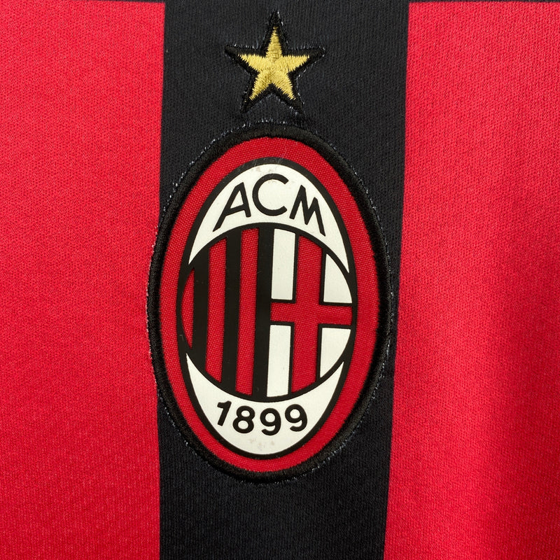 Camisa Milan Home 22/23 - Vermelho e Preto