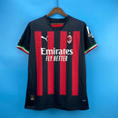 Camisa Milan Home 22/23 - Vermelho e Preto