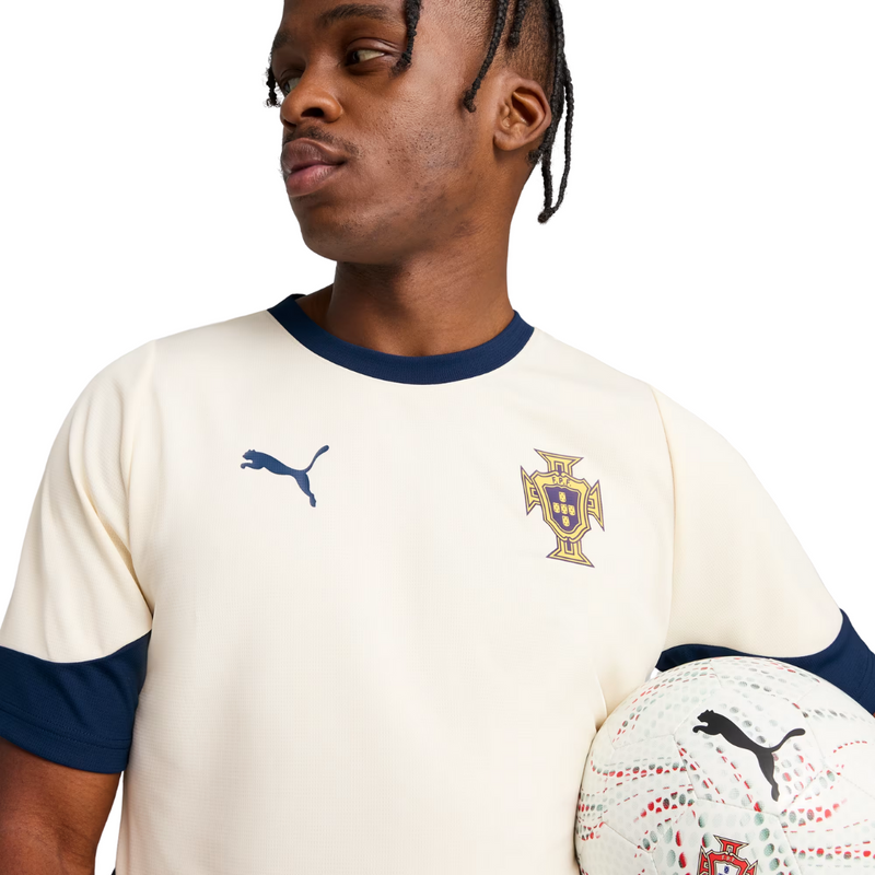 Camisa Portugal Treino Branca 25/26 - Puma Versão Torcedor Masculina