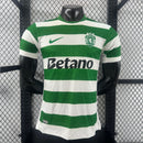 Camisa Sporting Home 25/26 - Verde e Branca - Versão Jogador
