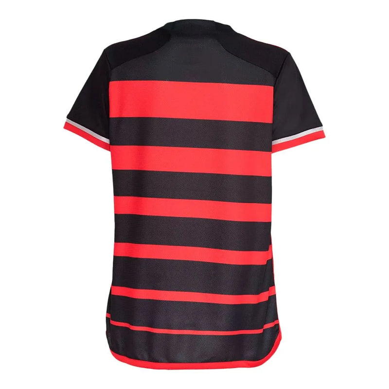 Camisa Flamengo Titular 24/25 - Versão Feminina Baby Look Preto e Vermelha