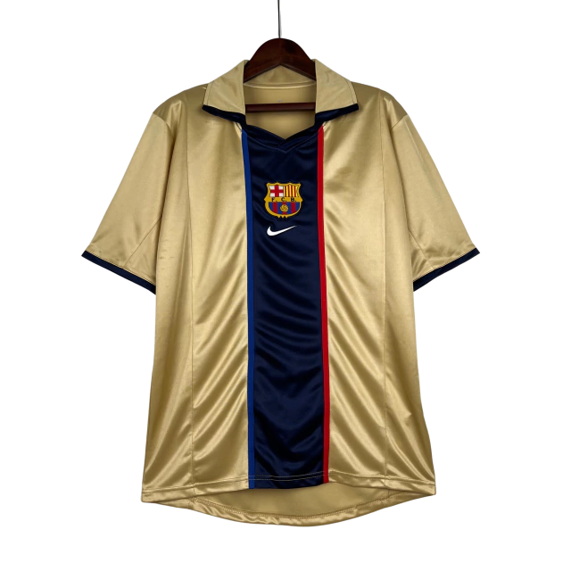 Camisa Retro Barcelona Dourada Nike 02/2003 Masculino