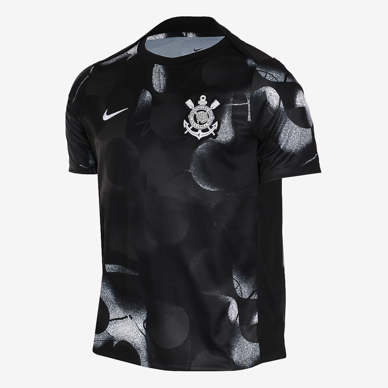 Camisa Corinthians Treino Preta 25/26 - Nike Versão Torcedor Masculina