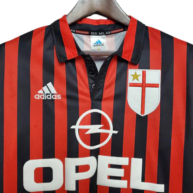Camisa Milan Retrô 1999/2000 Vermelha e Preta - Adidas